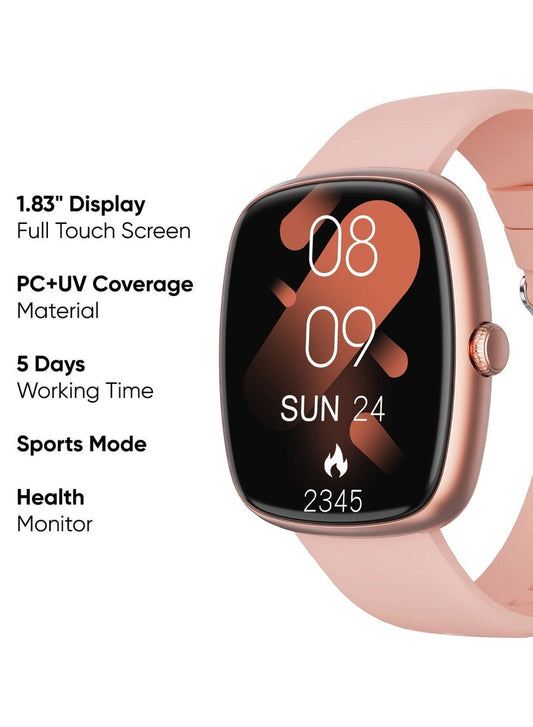 MYX PRO Pulse Smartwatch with BT Calling & Health Monitor, Pink