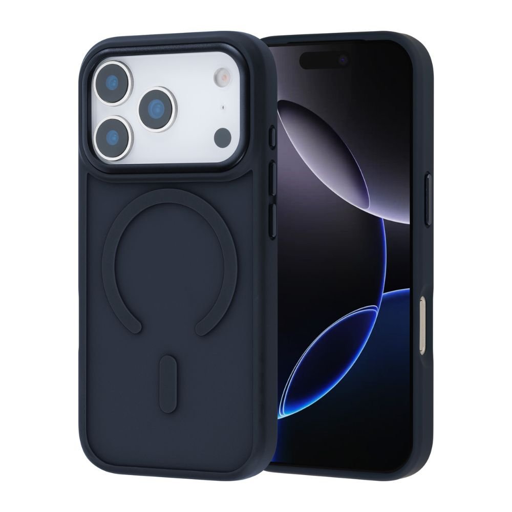 Infinyty Modo Hybrid Matte Soft Touch Case With Metallic Accents iPhone 17 Pro, Dark Blue