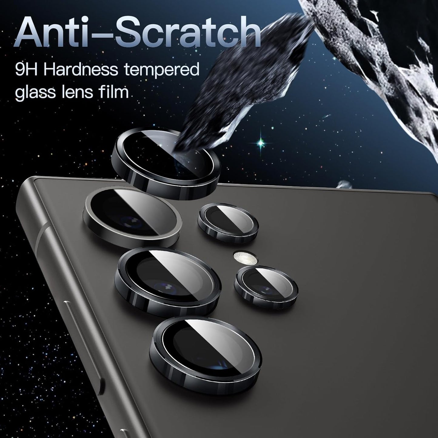 PROTECT  Samsung S24 Ultra Xzoom Lens Protector, Sapphire Glass, Alloy Material, Ultra Clear, Premium Finish, Black, XSMS24UBLK