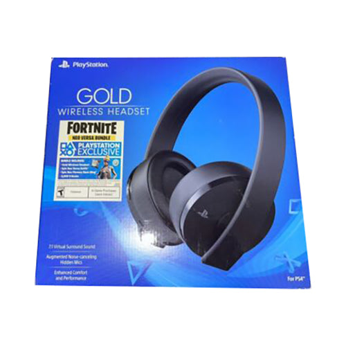 Sony PS4 Gold Wireless Over-Ear Gaming Headphone With Fornite Voucher Black