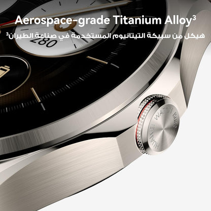 Huawei Watch Buds 2 — 1.5" 3000nit AMOLED, 2-in-1 Watch & Earbuds, Titanium, Black Fluoro & Leather