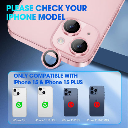 PROTECT  iPhone 15 Pro Xzoom Lens Protector, Sapphire Glass, Alloy Material, Ultra Clear, Premium Finish, Pink, XIP15PNK