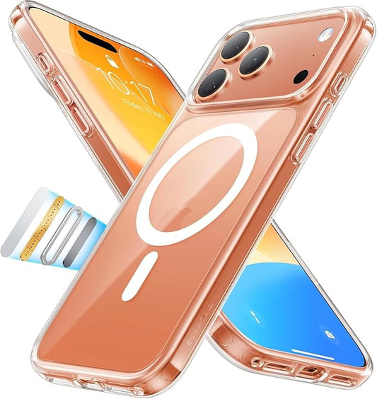 TORRAS Slimfit Magnetic Case for iPhone 17 Pro - Clear