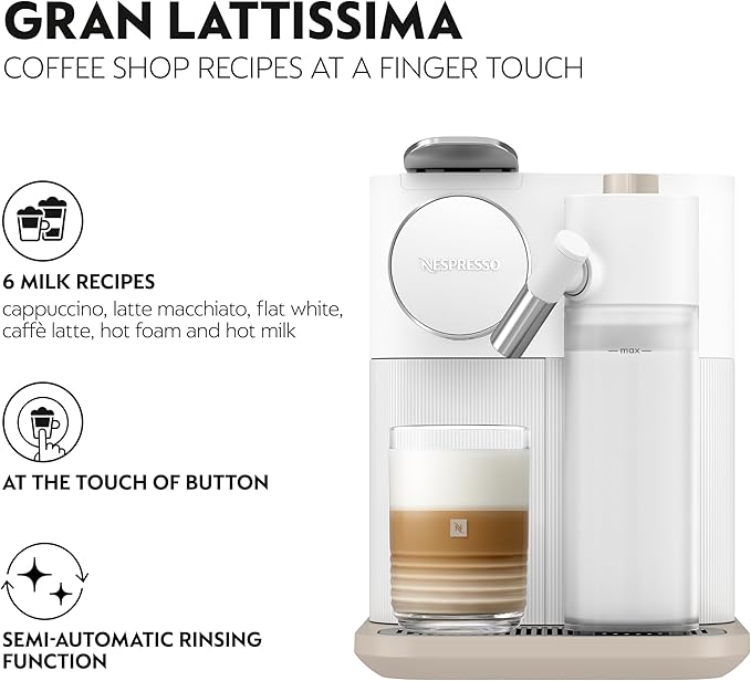 Nespresso Gran Latisima Coffee Machine, F531-ME-WH-NE
