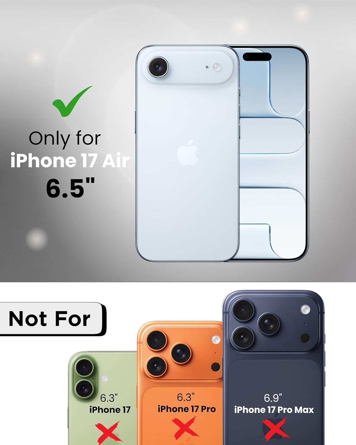 Infinyty ShieldX Ultra-Clear HD Screen Protector with Auto Aligner for iPhone Air