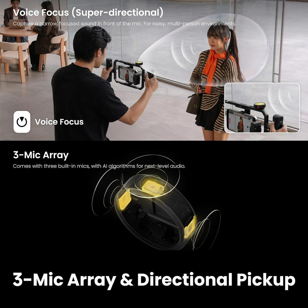 Insta360 Mic Pro (1 TX + 1 RX) – Wireless Microphone System
