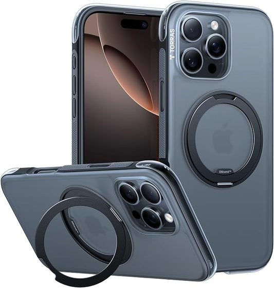 TORRAS Ostand R Air Case for iPhone 16 Pro Max - Black