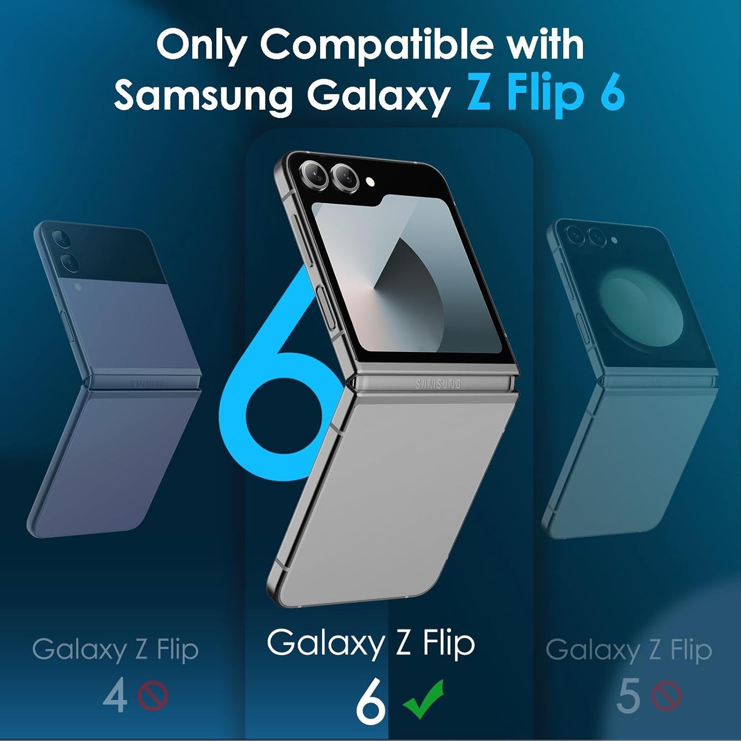 PROTECT  Samsung Z Flip 6 Tempered Glass Screen Protector, Anti Scratch, Clear, CZFLP6