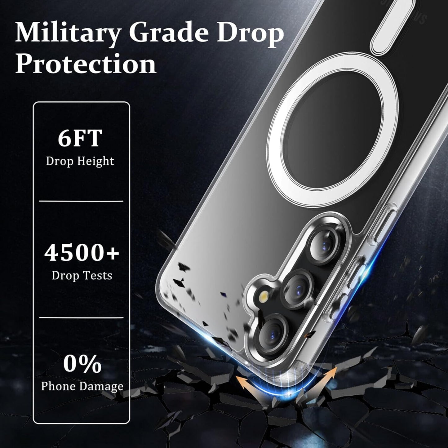 PROTECT  Samsung S25 Magnetic Phone Case, Anti Scratch, Transparent, Protective, Clear, MSAMS25