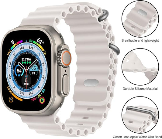 PROTECT Ocean Band Watch Strap, For Apple Watch, 42/44/45/49mm, Gold, OWS49GLD