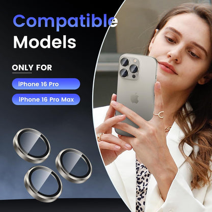 PROTECT  iPhone 16 Pro Xzoom Lens Protector, Sapphire Glass, Alloy Material, Ultra Clear, Premium Finish, Platinum, XIP16PPLT