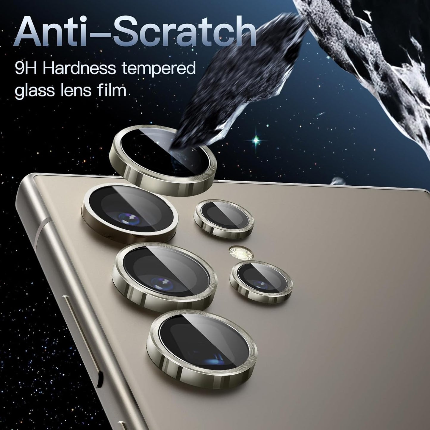 PROTECT  Samsung S24 Ultra Xzoom Lens Protector, Sapphire Glass, Alloy Material, Ultra Clear, Premium Finish, Grey, XSMS24UGRY