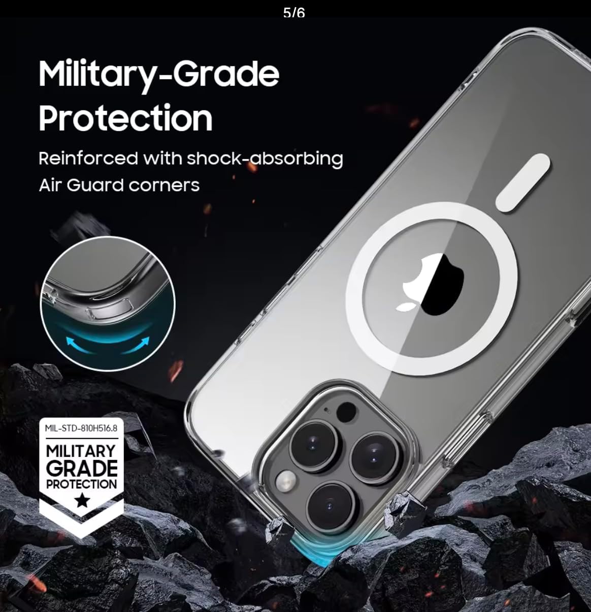 PROTECT  iPhone 16 Pro Magsafe Phone Case, Anti Scratch, Transparent, Protective, Clear, MSIP16P