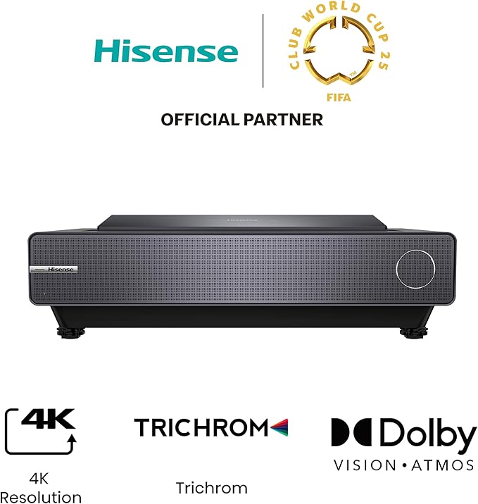 Hisense 4K UHD Laser Projector, Ultra Short Throw, Smart Projector – PX2-PRO