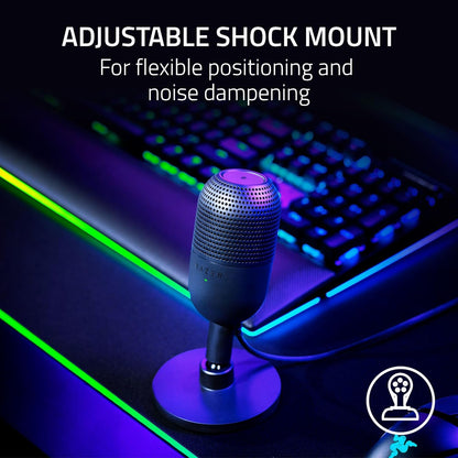 Razer Seiren V3 Mini Microphone, USB, Ultra Compact, Black, RZ19-05050100-R3U1
