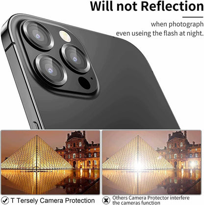 PROTECT  iPhone 15 Pro Xzoom Lens Protector, Sapphire Glass, Alloy Material, Ultra Clear, Premium Finish, Black, XIP15PBLK