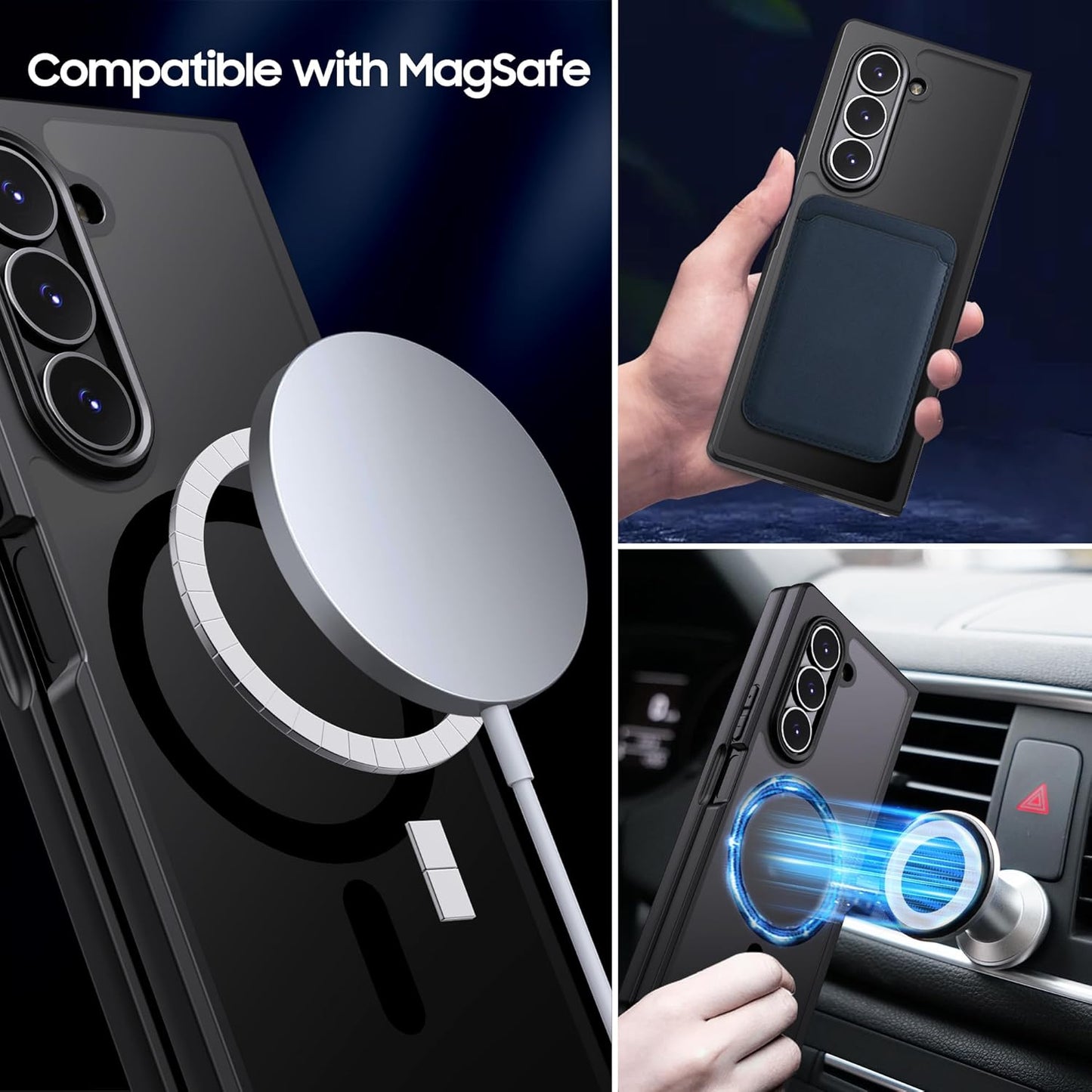 PROTECT  Samsung Z FOLD 6 Fume Phone Case, Magnetic, Black, FMSFLD6BLK