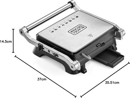 BLACK+DECKER CG1400-B5 Contact Grill with Fixed Plate 1400W Black
