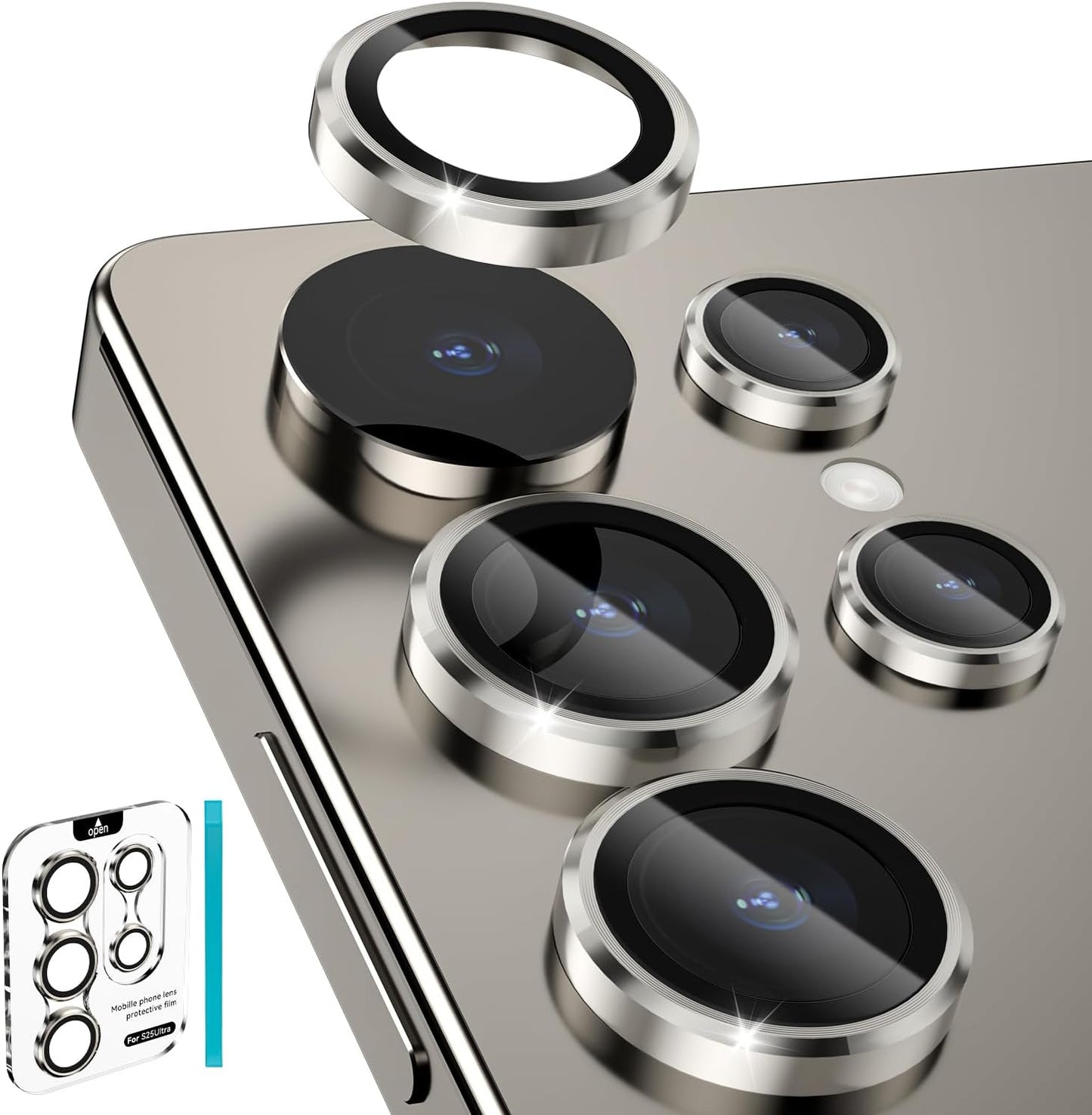 PROTECT  Samsung S25 Ultra Xzoom Lens Protector, Sapphire Glass, Alloy Material, Ultra Clear, Premium Finish, Grey, XSMS25UGRY