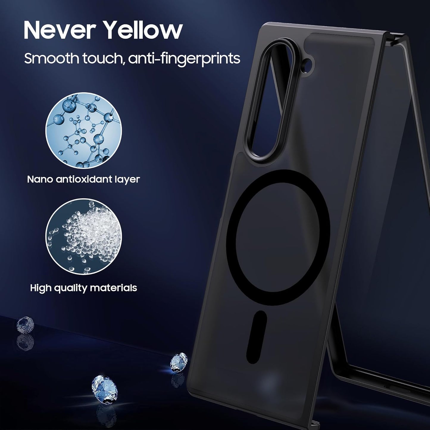 PROTECT  Samsung Z FOLD 6 Fume Phone Case, Magnetic, Black, FMSFLD6BLK
