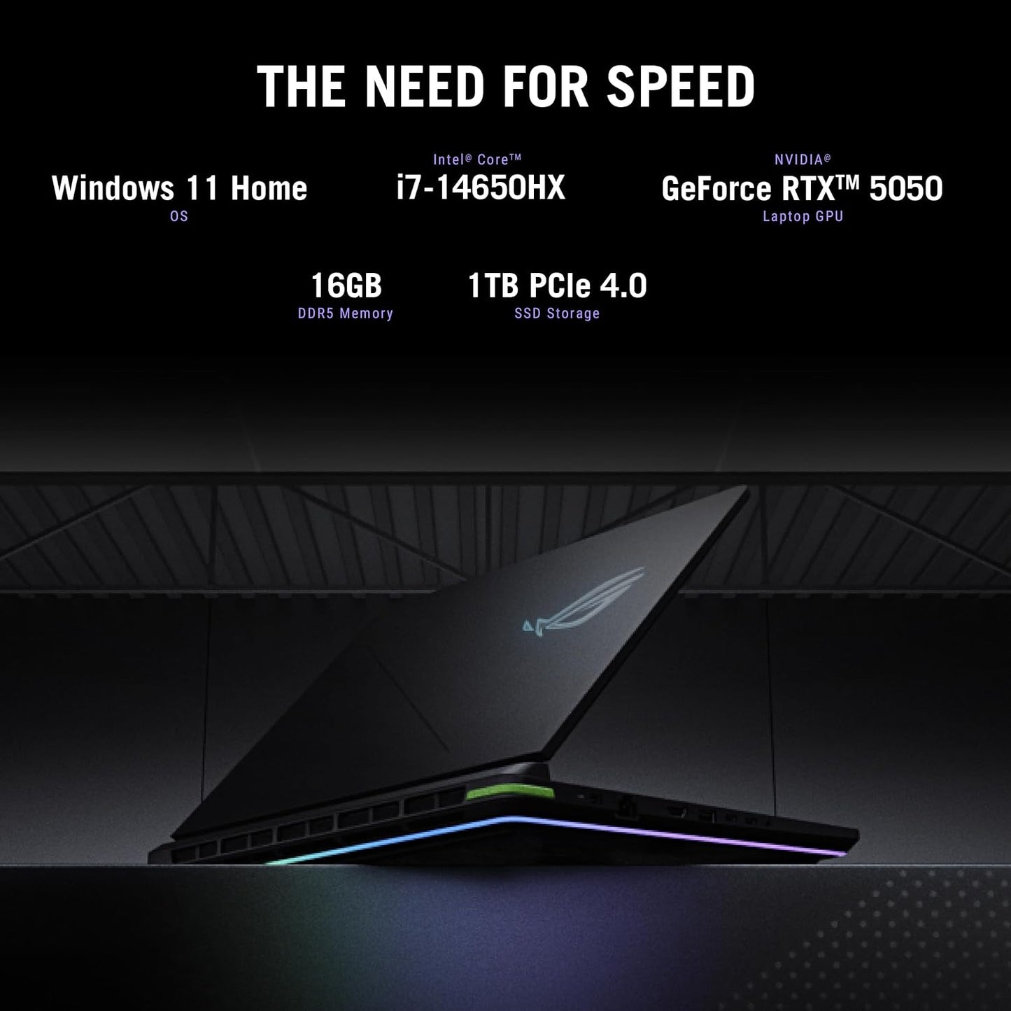 Asus ROG Strix G16 Gaming Laptop Intel Core i7-14650HX 16GB RAM 1TB SSD NVIDIA RTX 5050 8GB 16-inch WUXGA Windows 11 Home