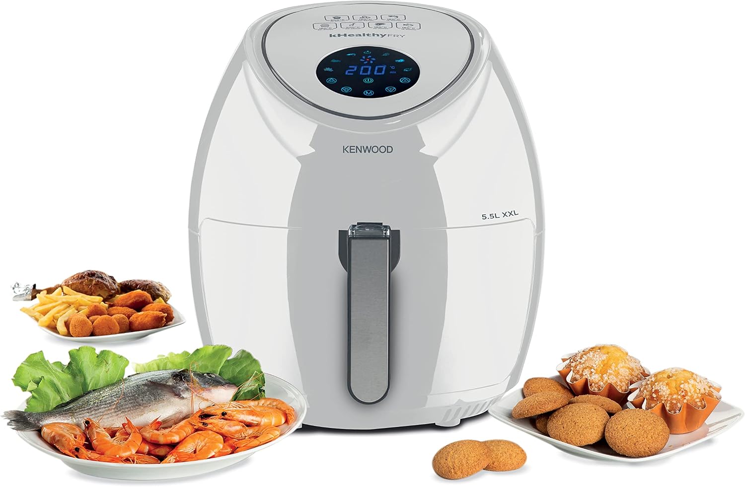 Kenwood HFP50WH Air Fryer - Side Profile and Capacity View