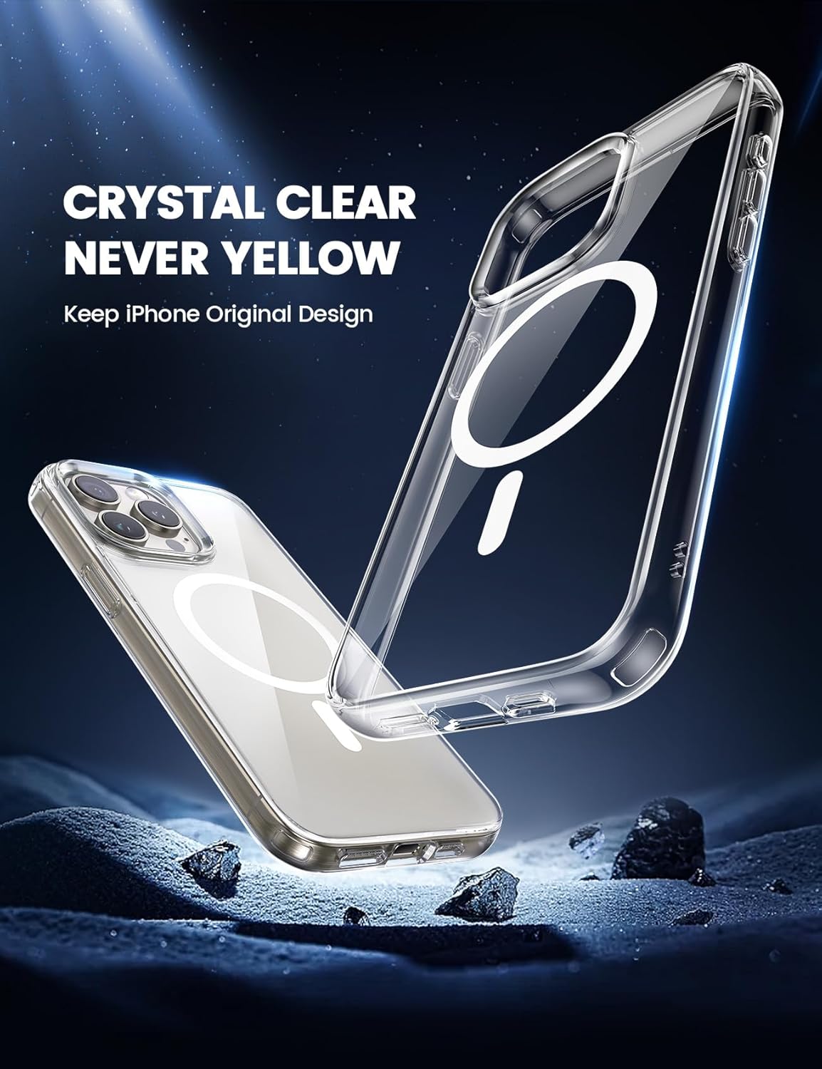 PROTECT  iPhone 15 Pro Max Magsafe Phone Case, Anti Scratch, Transparent, Protective, Clear, MSIP15PM