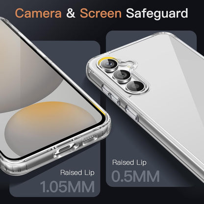 PROTECT  Samsung S24 FE Lucid Phone Case, Anti Scratch, Bundle, Screen Protector included, Protective, Clear, LSAMS24FE