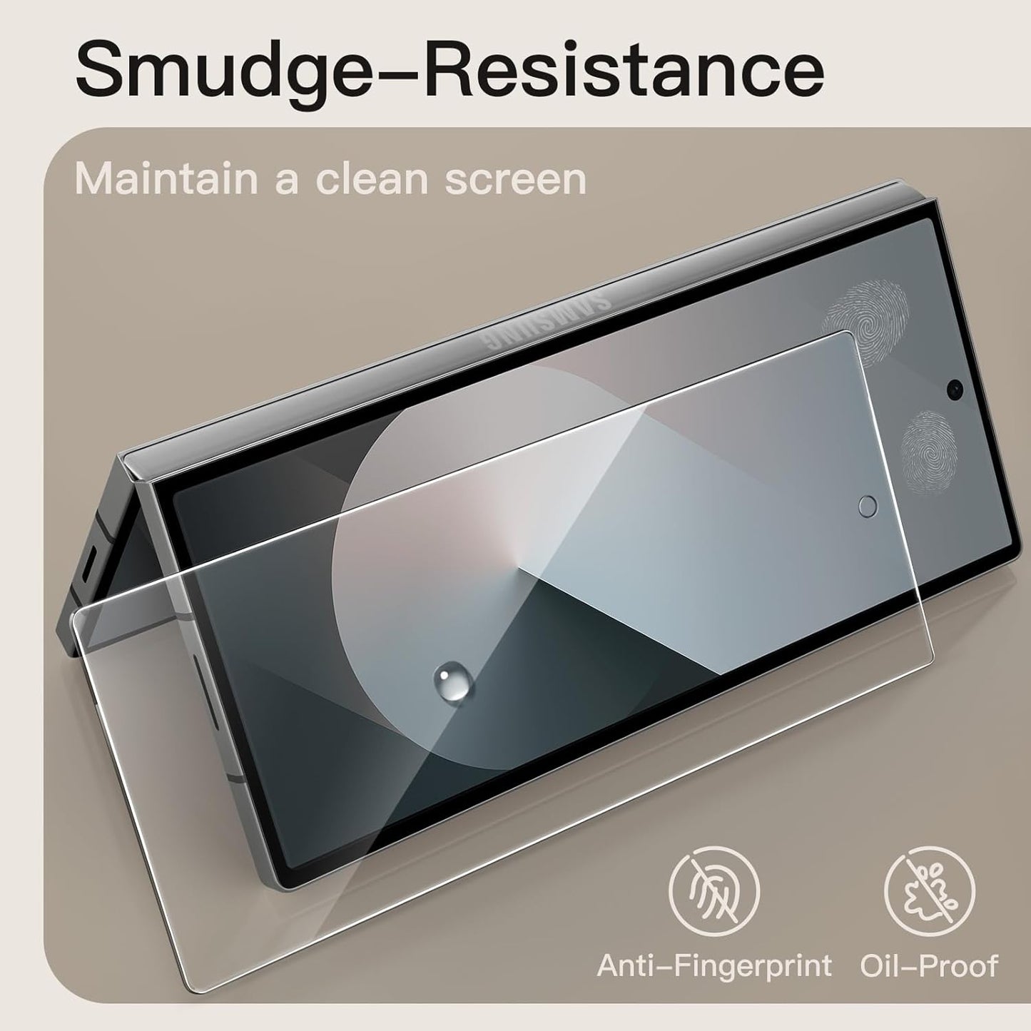 PROTECT  Samsung Z FOLD 6 Tempered Glass Screen Protector, Anti Scratch, Clear, CZFLD6