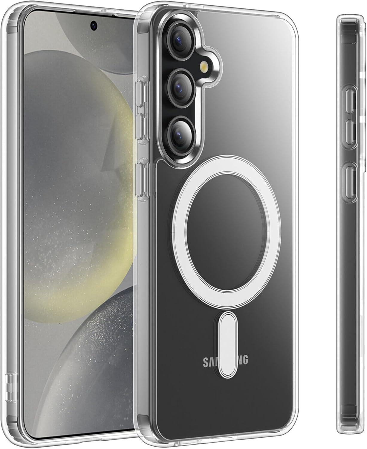 PROTECT  Samsung S25 Plus Magnetic Phone Case, Anti Scratch, Transparent, Protective, Clear, MSAMS25P