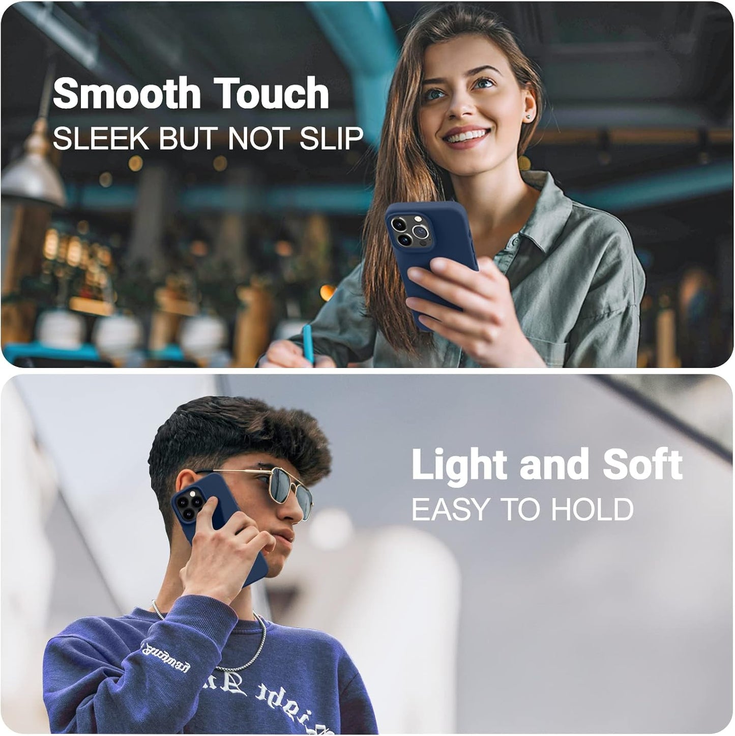 PROTECT  iPhone 14 Pro Max Silicon Phone Case, Magsafe, Bundle, Screen Protector included, Protective, Anti Scratch, Blue, SMIP14PMBLU