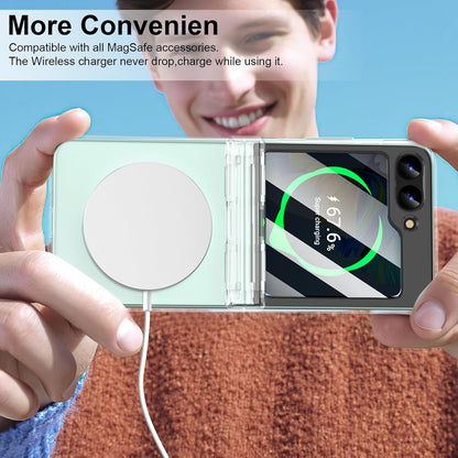 PROTECT  Samsung Z Flip 6 Magnetic Phone Case, Anti Scratch, Transparent, Protective, Clear, MSFLP6CLR