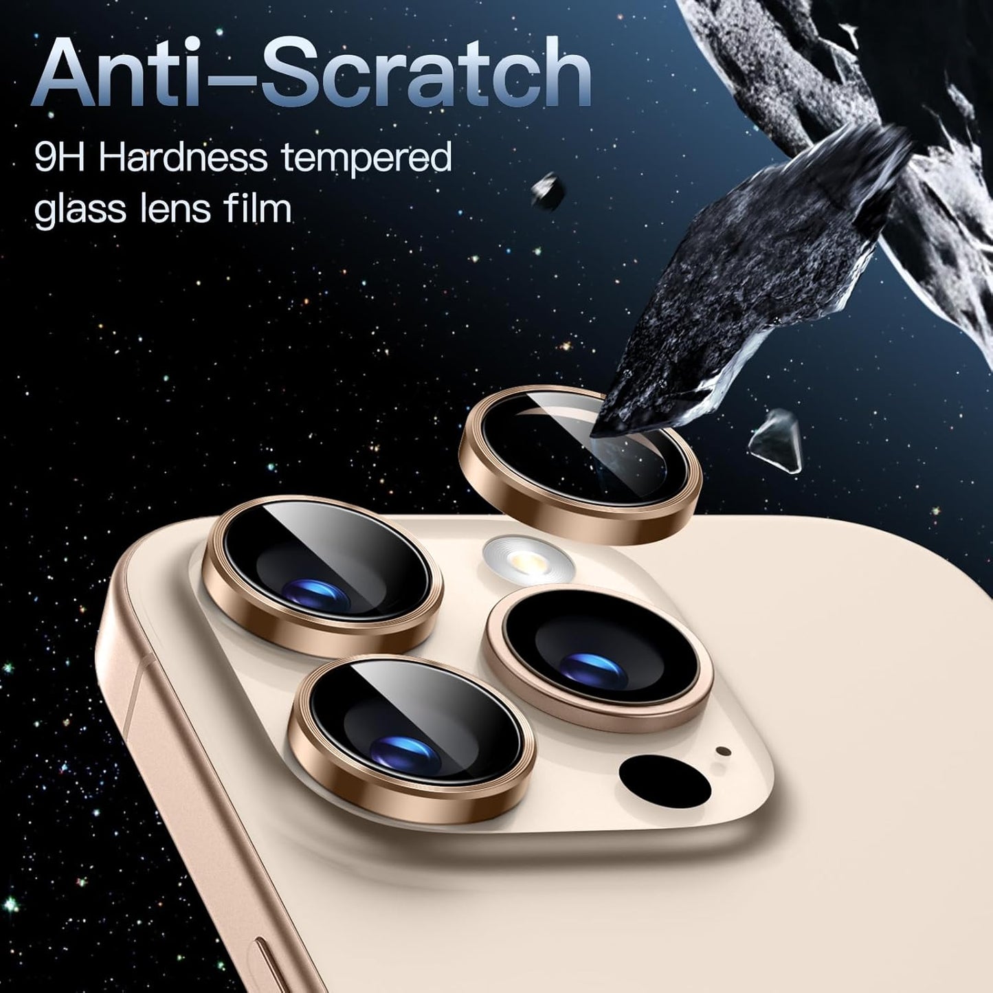 PROTECT  iPhone 16 Pro Xzoom Lens Protector, Sapphire Glass, Alloy Material, Ultra Clear, Premium Finish, Brown, XIP16PBRN