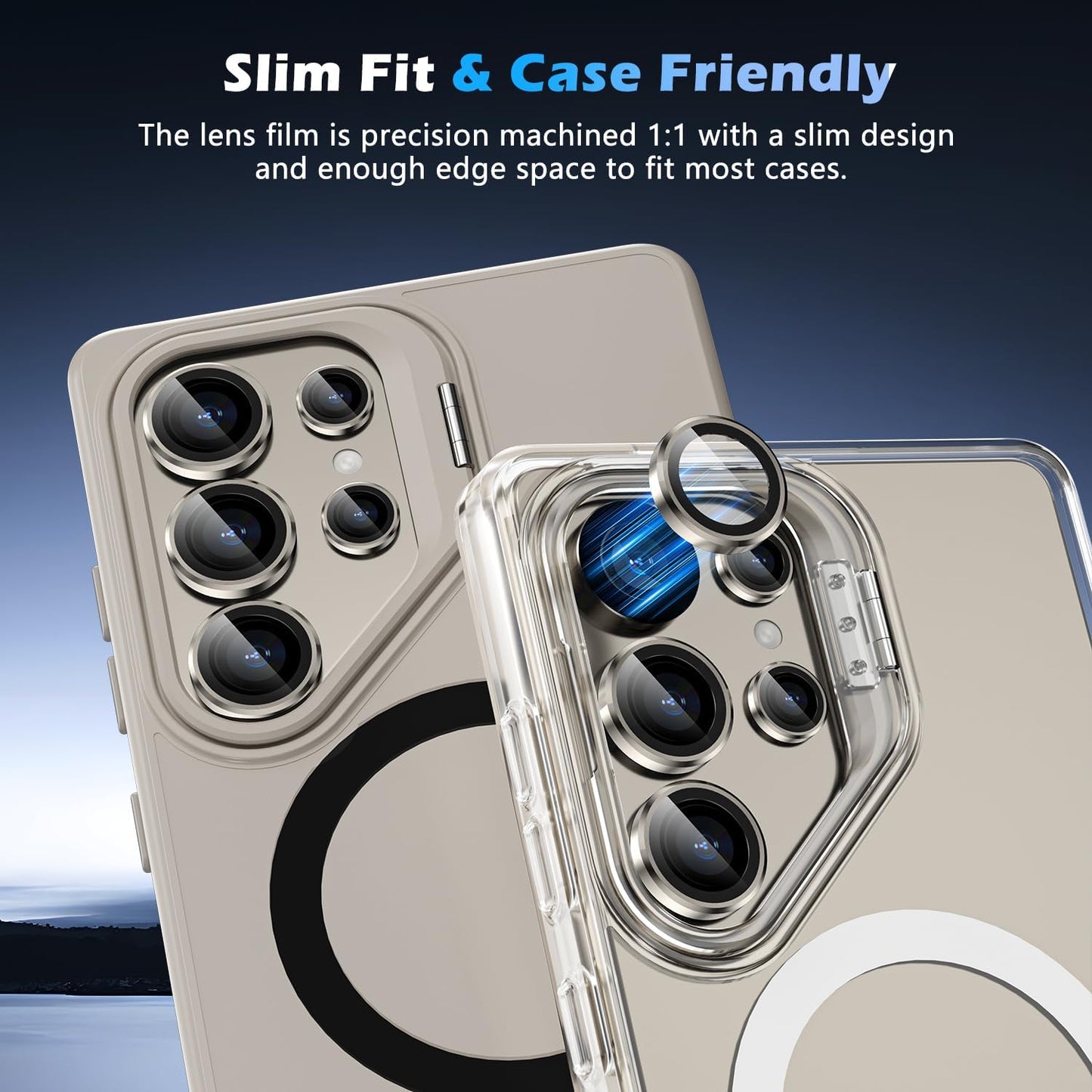 PROTECT  Samsung S25 Ultra Xzoom Lens Protector, Sapphire Glass, Alloy Material, Ultra Clear, Premium Finish, Grey, XSMS25UGRY