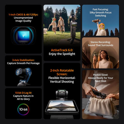 DJI ZPK300-C1 Osmo Pocket 3 Standard Combo Black Action Camera