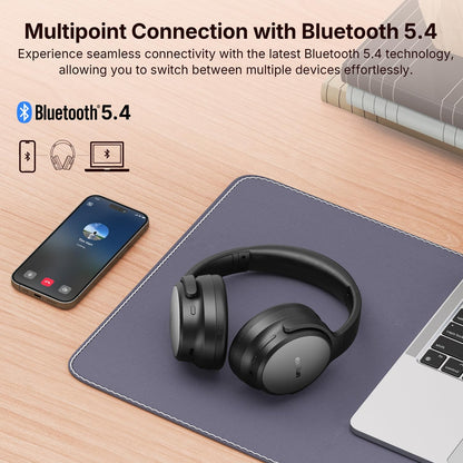 EarFun Kids Headphones with Mic, Wired Headphones Kids 85/94dB Volume Limit, Sharing Function, Stereo Sound Adjustable Headband Children Headphone for School/Travel/Phone/Tablet