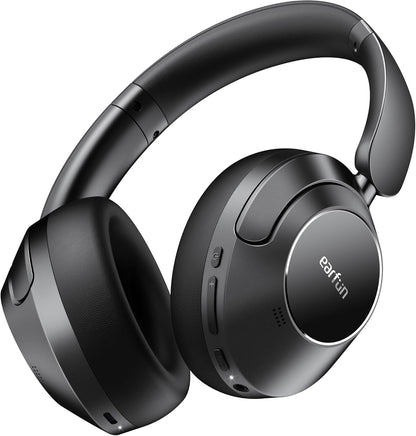 EarFun Tune Pro Active Noise Canceling Headphones, Wireless Bluetooth Headphones with 5 Mics,120H Playtime, Hi-Res Audio, Custom EQ via App, Comfortable Fit, Bluetooth 5.4, Multipoint Connection
