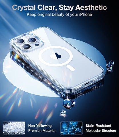 PROTECT  iPhone 15 Pro Magsafe Phone Case, Anti Scratch, Transparent, Protective, Clear, MSIP15P