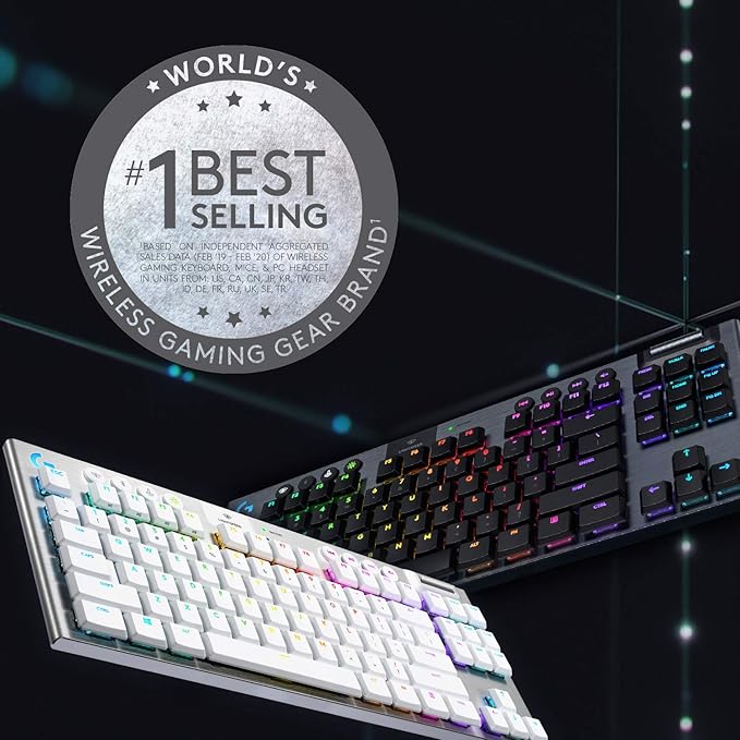 Logitech RGB Lightning Wireless Mechanical Gaming Keyboard, G915, White