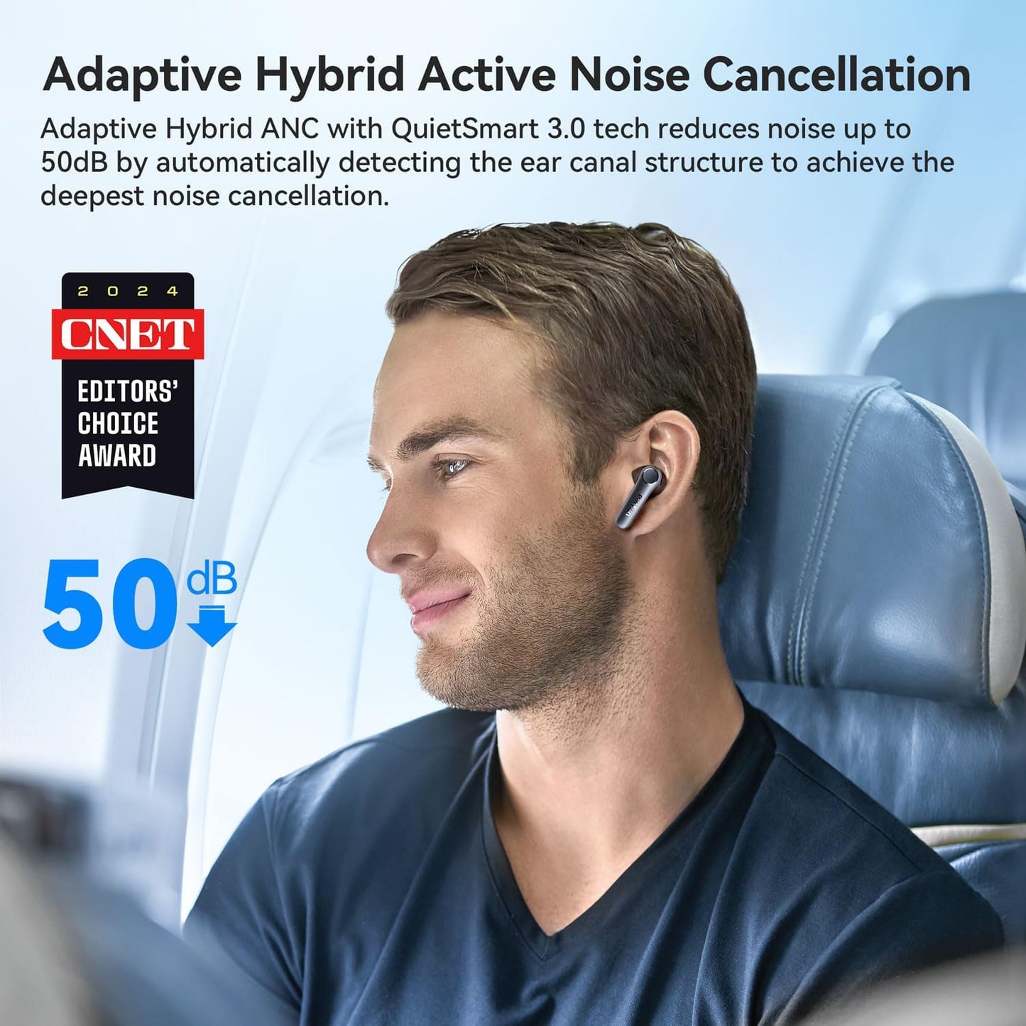 EarFun Air Pro 4 Adaptive Hybrid Noise Canceling Wireless Earbuds, Qualcomm Snapdragon Sound, aptX™ Lossless, 6 Mics AI CVC 8.0 Call, LDAC Hi-Res Audio, 52H Playtime, Bluetooth 5.4, in-Ear Detection