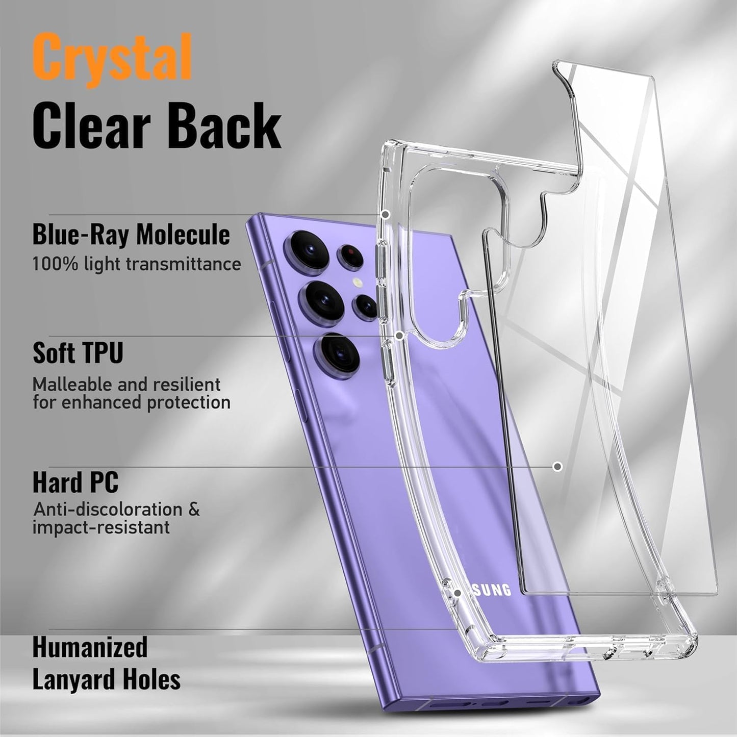 PROTECT  Samsung S25 Ultra Lucid Phone Case, Anti Scratch, Transparent, Protective, Clear, LSAMS25U