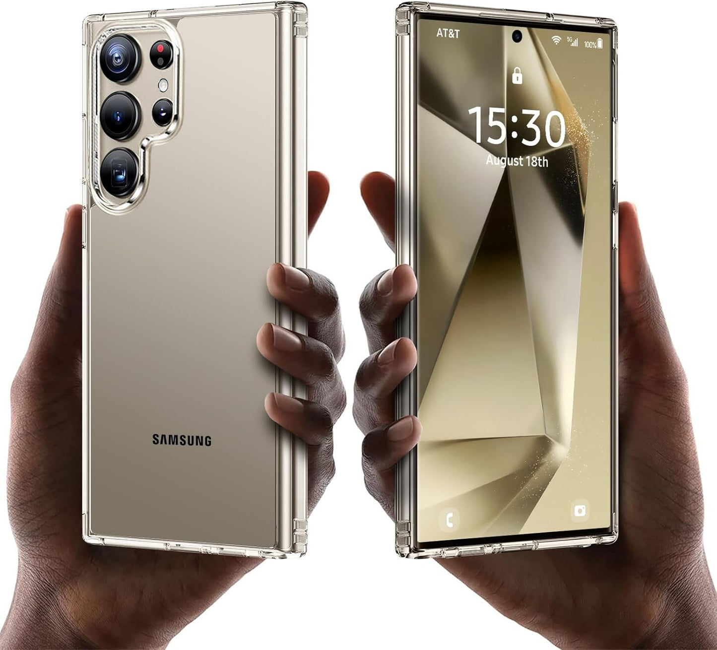 PROTECT  Samsung S24 Ultra Lucid Phone Case, Anti Scratch, Bundle, Screen Protector included, Protective, Clear, LSAMS24U