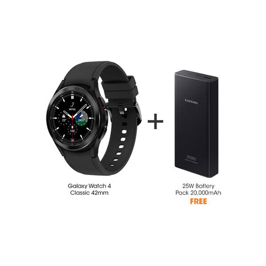 Samsung Galaxy Auto Workout Tracking Smart Watch 42mm With Powerbank Black