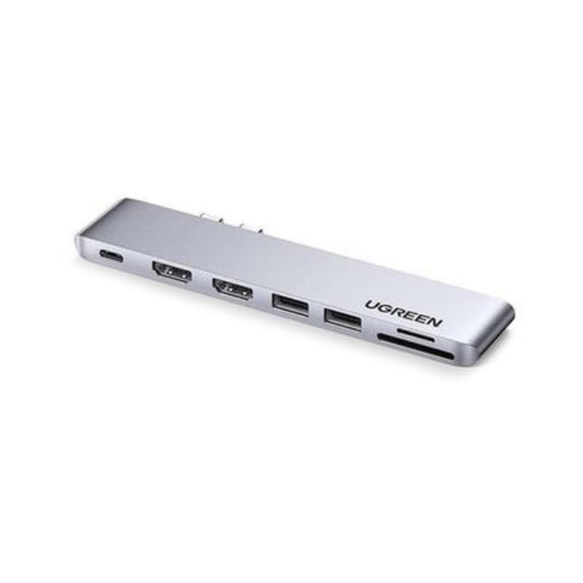 Smart Premium 7-In-1 Thunderbolt Type-C USB Hub Silver