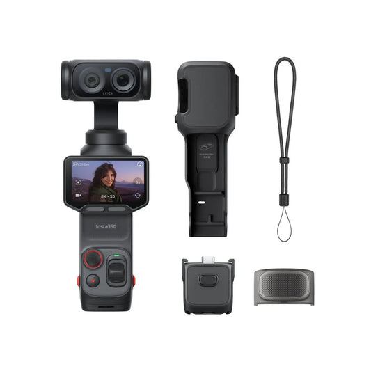 Insta360 Luna Ultra Standard Bundle – 8K Dual-Lens Gimbal Camera (Cosmic Black)