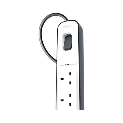 Belkin 4 Way Surge Protection Strip With 2 USB Charging White