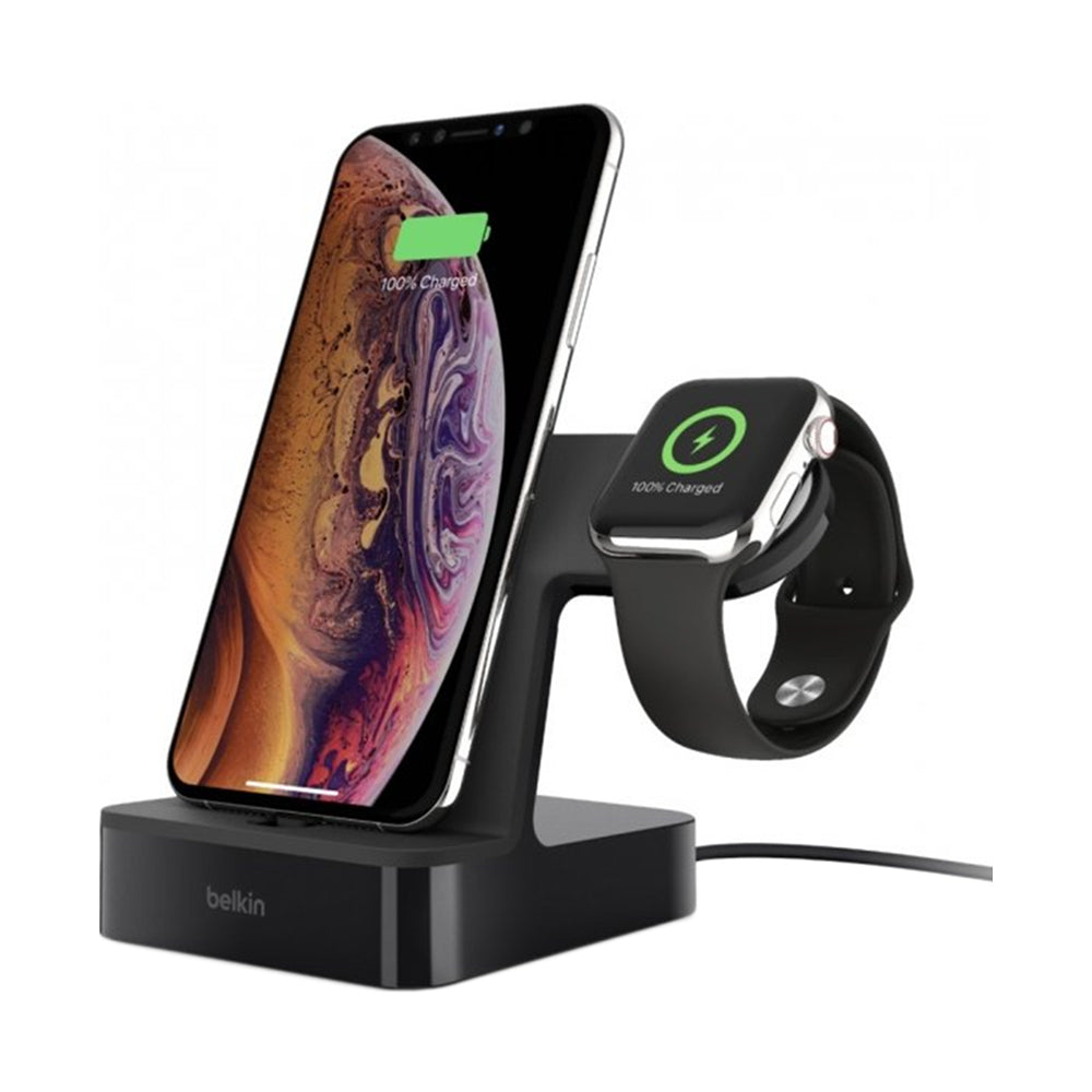 Belkin 2-In-1 Wireless Charger For Apple iPhone & iWatch Black