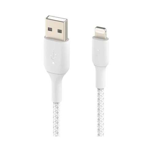 Belkin Braided USB-A to Lightning Cable White