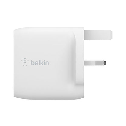 Belkin Boost Charge Dual USB-A Wall Charger With Lightning To USB-A Cable White