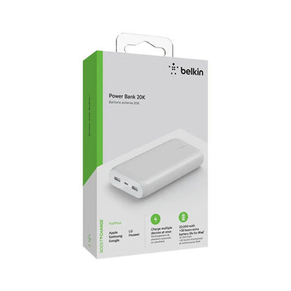 Belkin Portable 15W Power Bank 20000mAh White